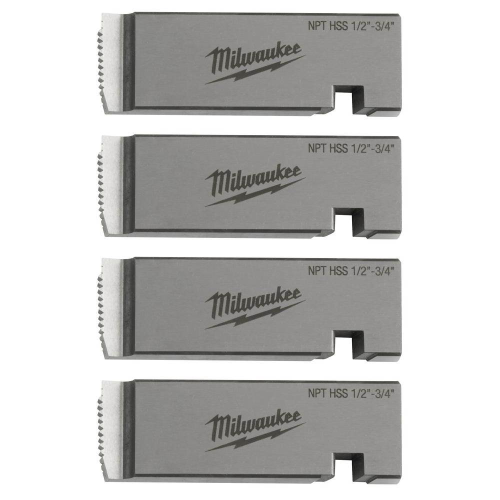 Milwaukee® 1/2&#34;-3/4&#34; HIGH SPEED FOR STAINLESS NPT Universal Pipe Threading Dies