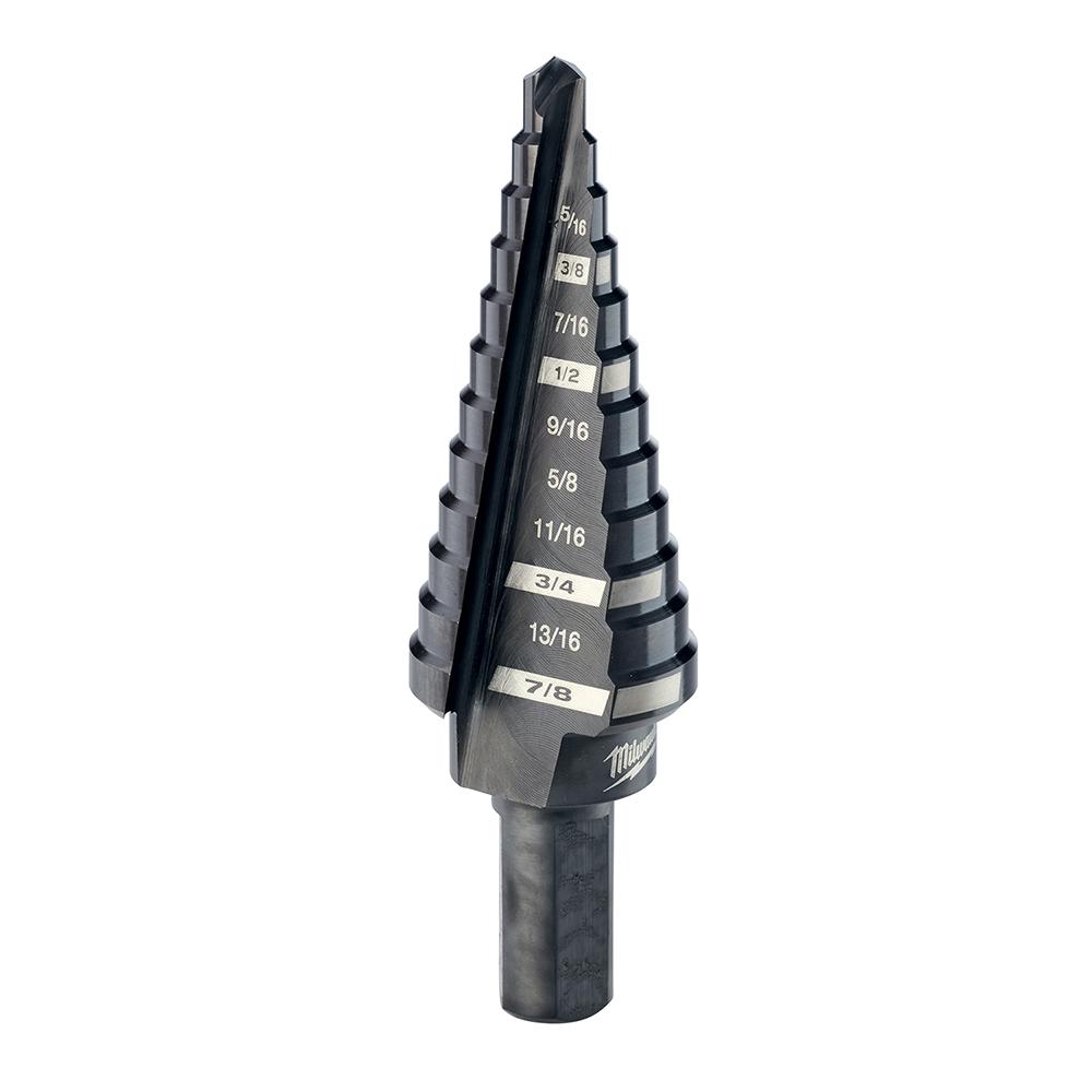 #4 Step Drill Bit, 3/16 in. - 7/8 in. x 1/16 in.