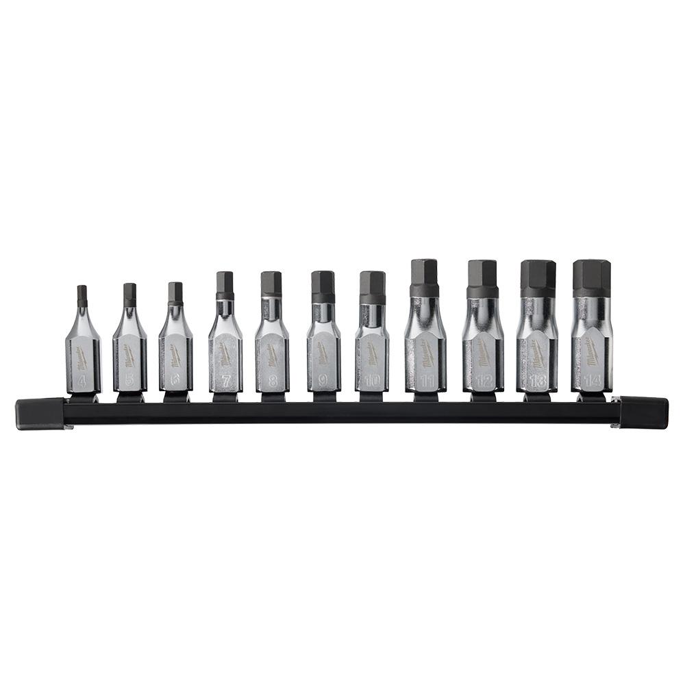 11pc 3/8&#34; Drive Hex Bit Socket Set - Metric