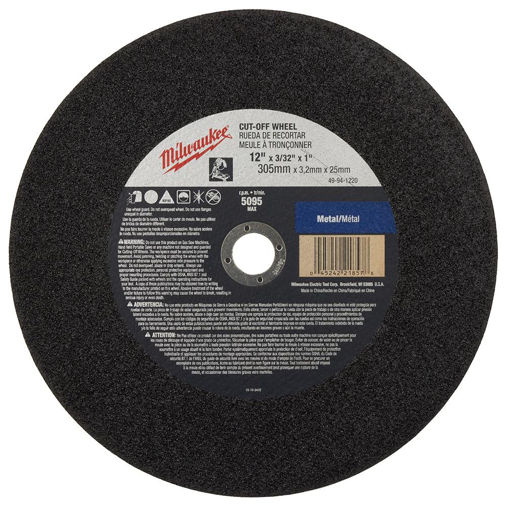 12 in. x 3/32 in. x 1 in. Cut-Off Wheel (Type 1)