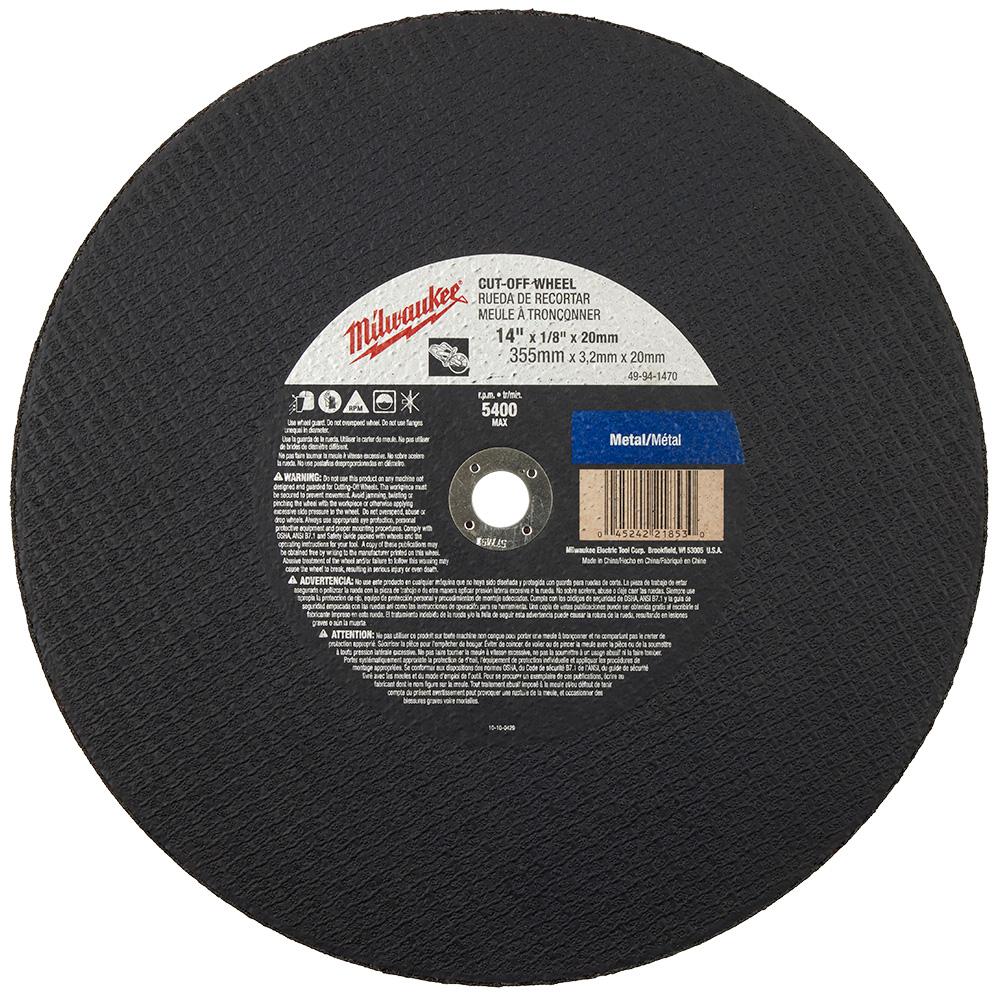 14 in. x 1/8 in. x 20 mm Cut-Off Wheel (Type 1)