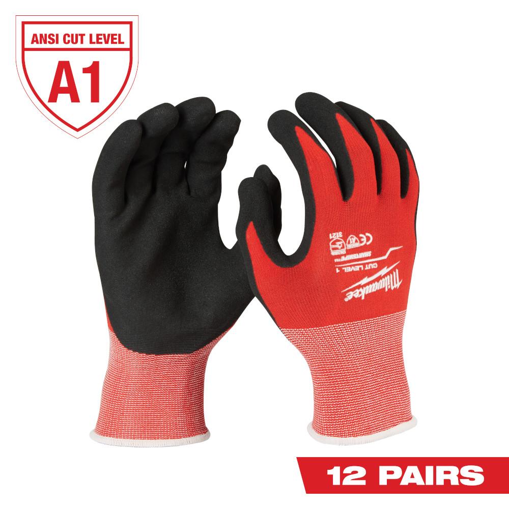 12 Pk Cut 1 Dipped Gloves - S