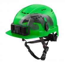 Milwaukee 48-73-1370 - BOLT™ Green Front Brim Vented Safety Helmet with IMPACT ARMOR™ Liner (USA) - Type 2, Class C
