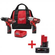 Milwaukee 2494-22B - M12 Drill/Impact Combo Kit