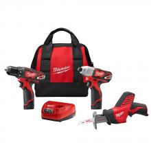 Milwaukee 2498-23 - M12™ Cordless Lithium-Ion 3-Tool Combo Kit