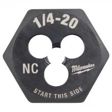 Milwaukee 49-57-5334 - 1/4"-20 NC 1-Inch Hex Threading Die