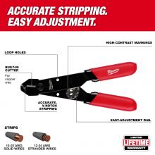 Milwaukee 48-22-3040 - 12-24 AWG Adjustable Compact Wire Stripper & Cutter