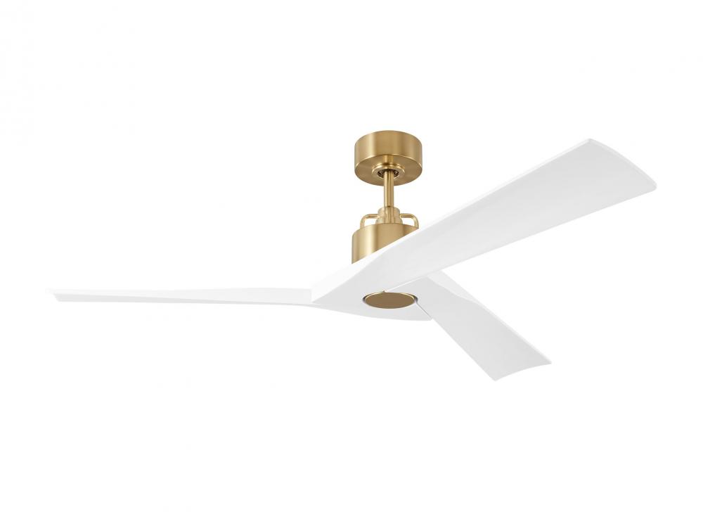 Alma 52-inch indoor/outdoor Energy Star smart ceiling fan in burnished brass finish