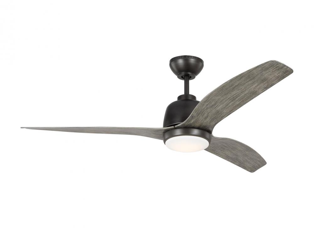 Avila 54&#34; Dimmable Integrated LED Indoor/Outdoor Aged Pewter Ceiling Fan with Light Kit