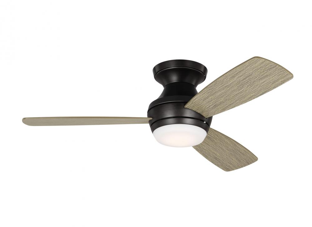 Ikon 44&#34; Dimmable Integrated LED Indoor Aged Pewter Hugger Ceiling Fan with Light Kit