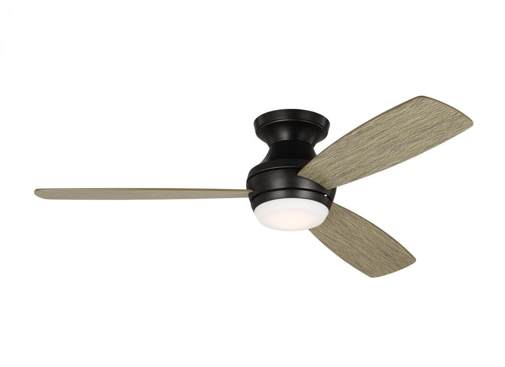 Ikon 52&#34; Dimmable Integrated LED Indoor Aged Pewter Hugger Ceiling Fan with Light Kit