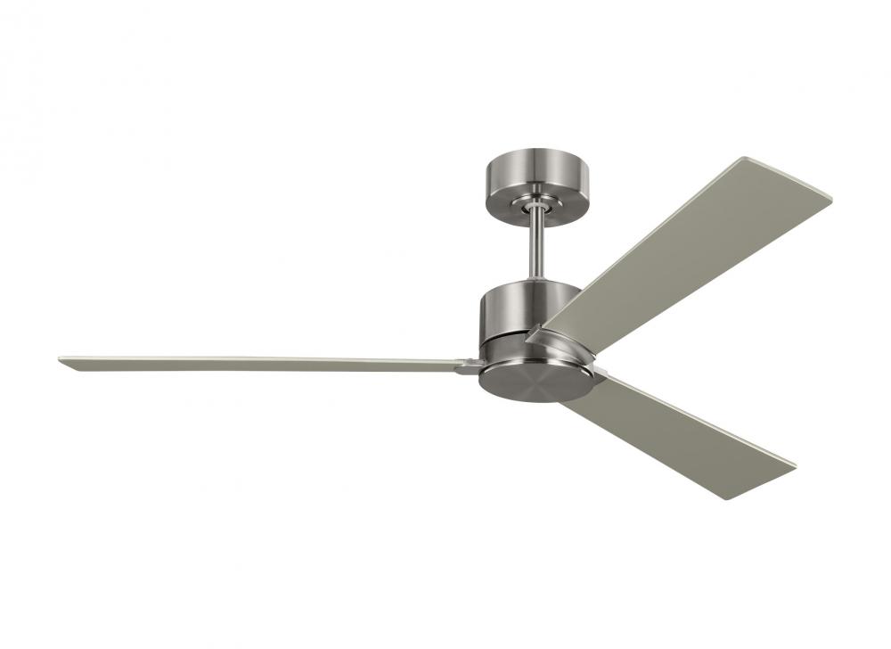 Rozzen 52&#34; Indoor/Outdoor Brushed Steel Ceiling Fan with Handheld Remote Control