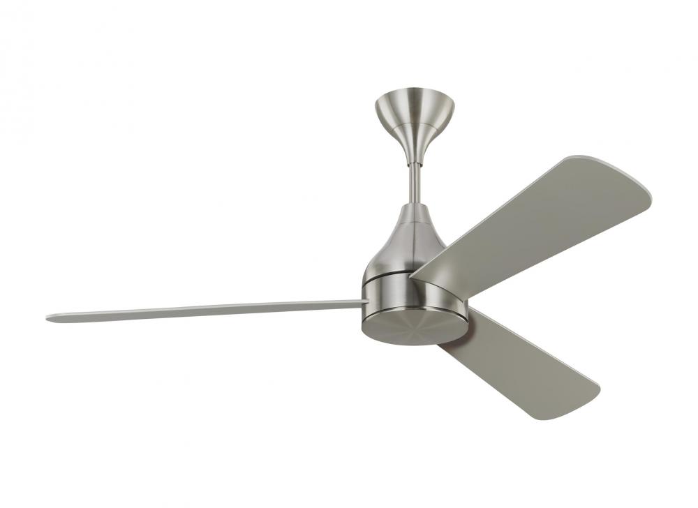 Streaming Smart 52&#34; Dimmable Indoor/Outdoor Integrated LED Brushed Steel Ceiling Fan