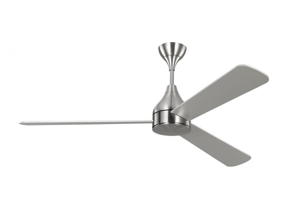 Streaming Smart 60&#34; Dimmable Indoor/Outdoor Integrated LED Brushed Steel Ceiling Fan