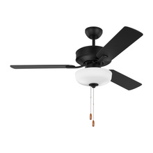 Visual Comfort & Co. Fan Collection 3LD48MBKD - Linden 48'' traditional dimmable LED indoor midnight black ceiling fan with light kit and re