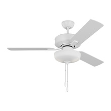 Visual Comfort & Co. Fan Collection 3LD48RZWD - Linden 48'' traditional dimmable LED indoor matte white ceiling fan with light kit and rever