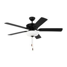 Visual Comfort & Co. Fan Collection 5LD52MBKD - Linden 52'' traditional dimmable LED indoor midnight black ceiling fan with light kit and re