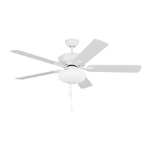 Visual Comfort & Co. Fan Collection 5LD52RZWD - Linden 52'' traditional dimmable LED indoor matte white ceiling fan with light kit and rever