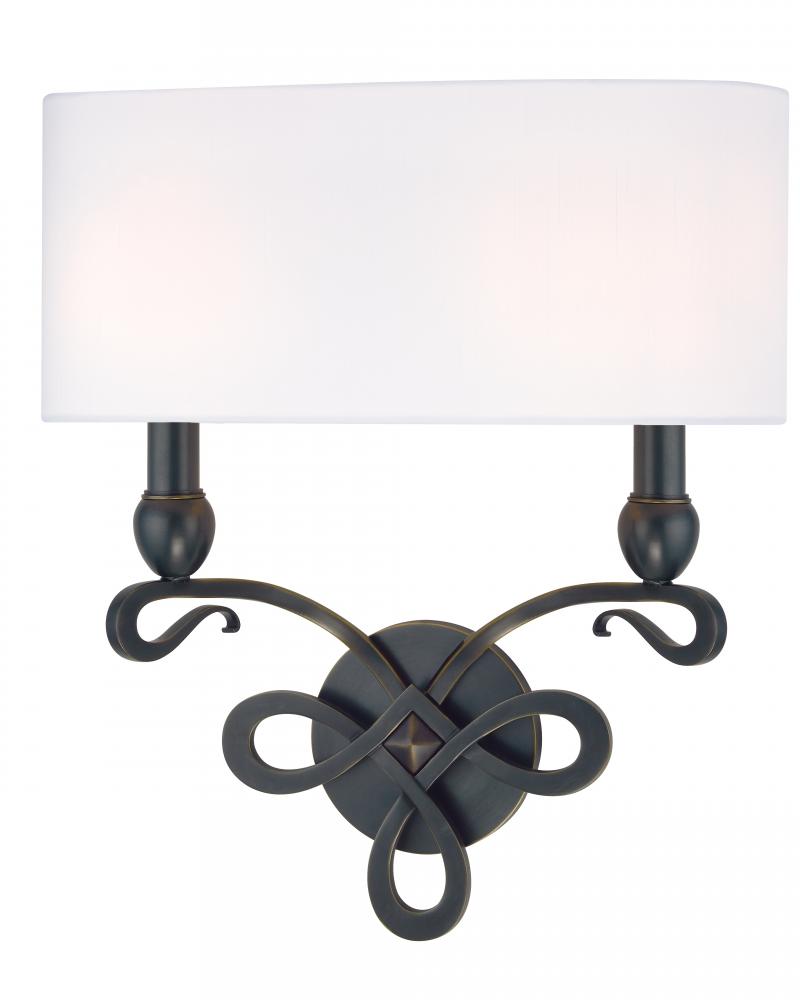 2 LIGHT WALL SCONCE