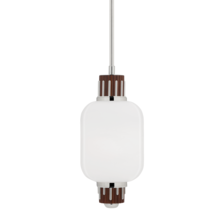 Hudson Valley 3811-PN - 1 LIGHT PENDANT W/ LIGHT WALNUT ACCENT