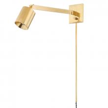 Hudson Valley MDS1701-AGB - 1 Light Portable Sconce