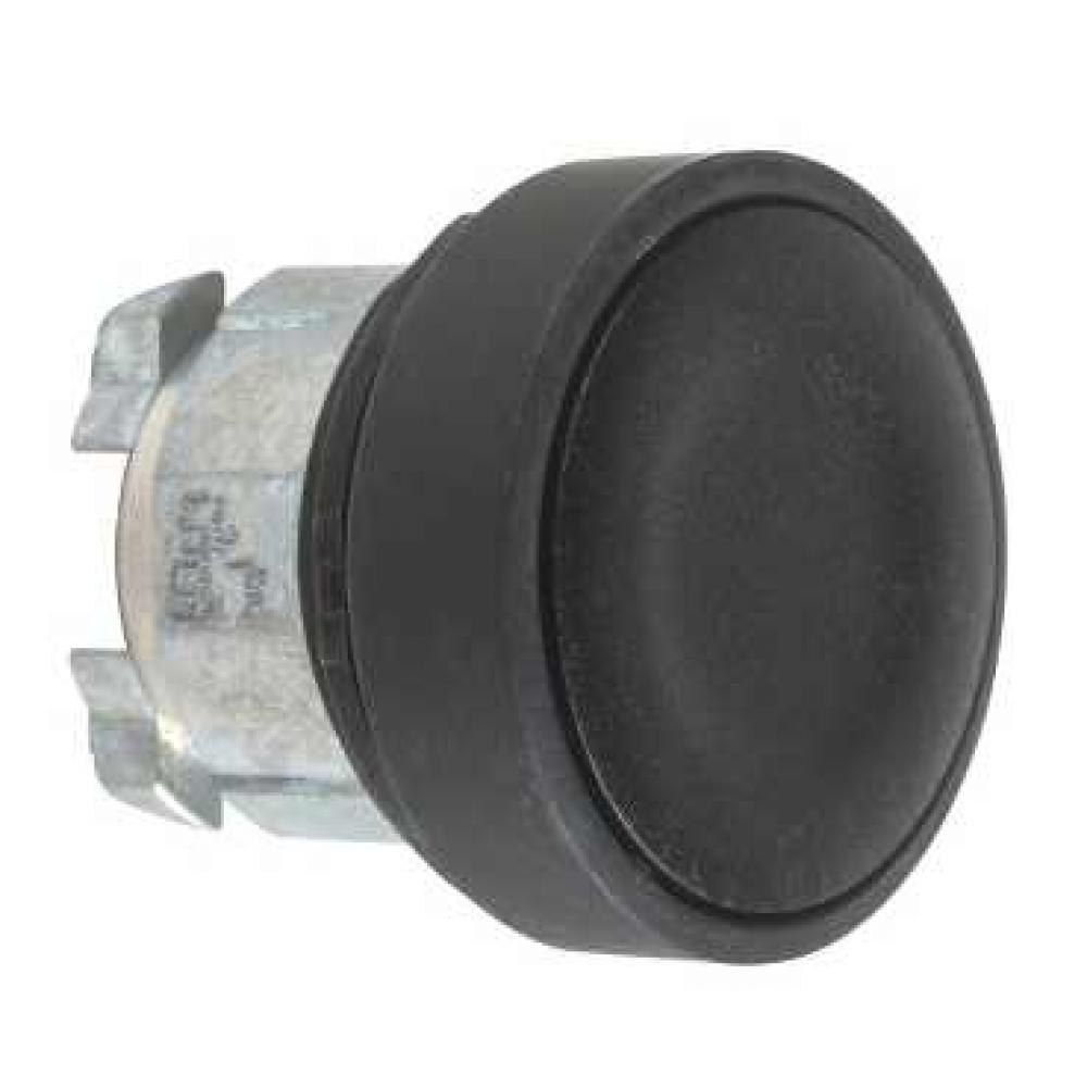 HEAD PUSHBUTTON 22MM RND MET BK ZB4