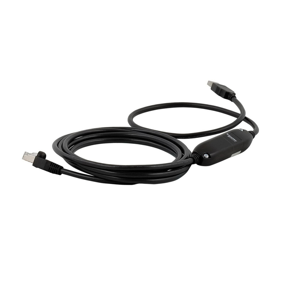 Square D TCSMCNAM3M002P Connection Cable, USB x RJ45, 8.2 ft L