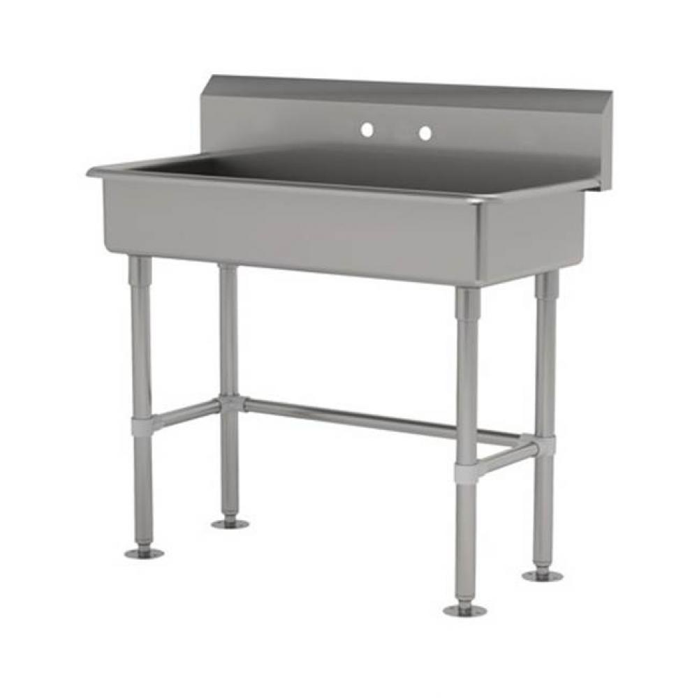 Service Sink With Stainless Steel Legs And Flanged Feet