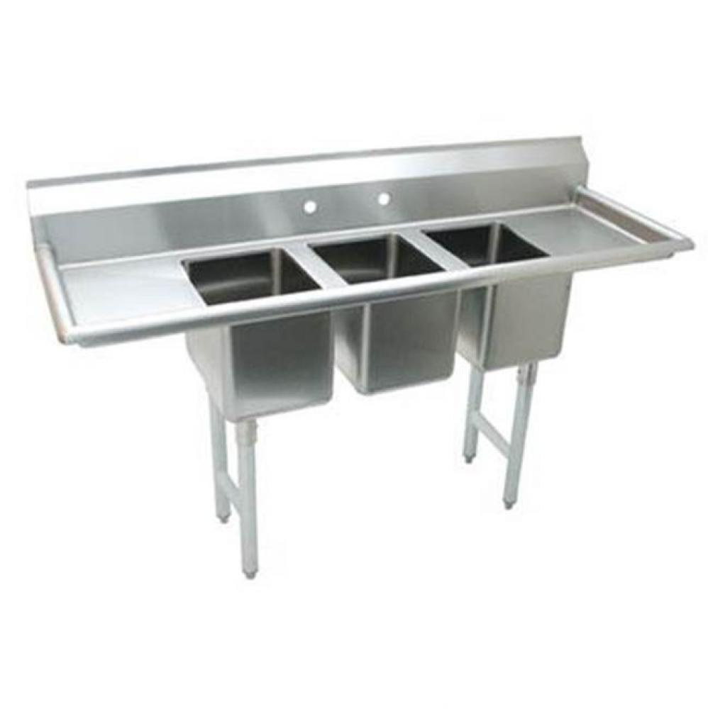 Convenience Store Sink, 3-compartment