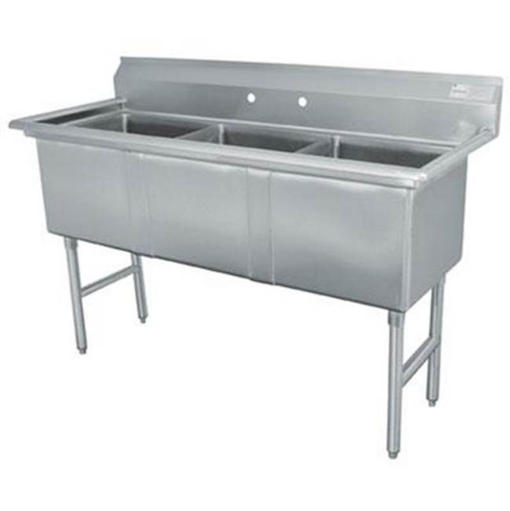 Fabricated NSF Sink, 3-compartment
