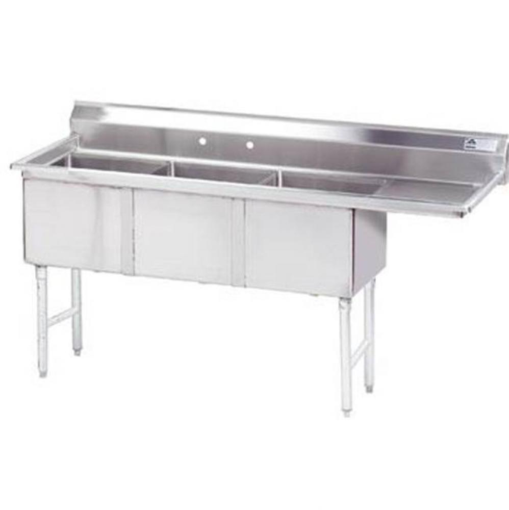 Fabricated NSF Sink, 3-compartment