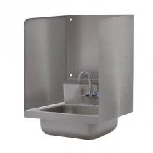 Advance Tabco 7-PS-28F - 24'' High Side Splashed With Rear Panel (Welded) For 16 X 14 Bowl Hand Sinks
