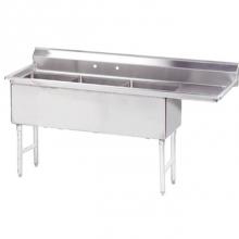 Advance Tabco FS-3-2430-30R - Fabricated Sink