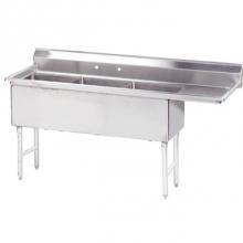 Advance Tabco FS-3-2430-36R - Fabricated Sink