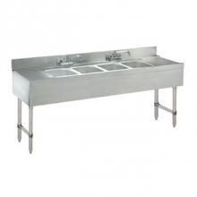 Advance Tabco CRB-74C - Underbar Basics Sink Unit, 4-compartment