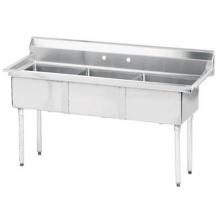 Advance Tabco FE-3-1014 - 18 Gauge Fabricated Sink