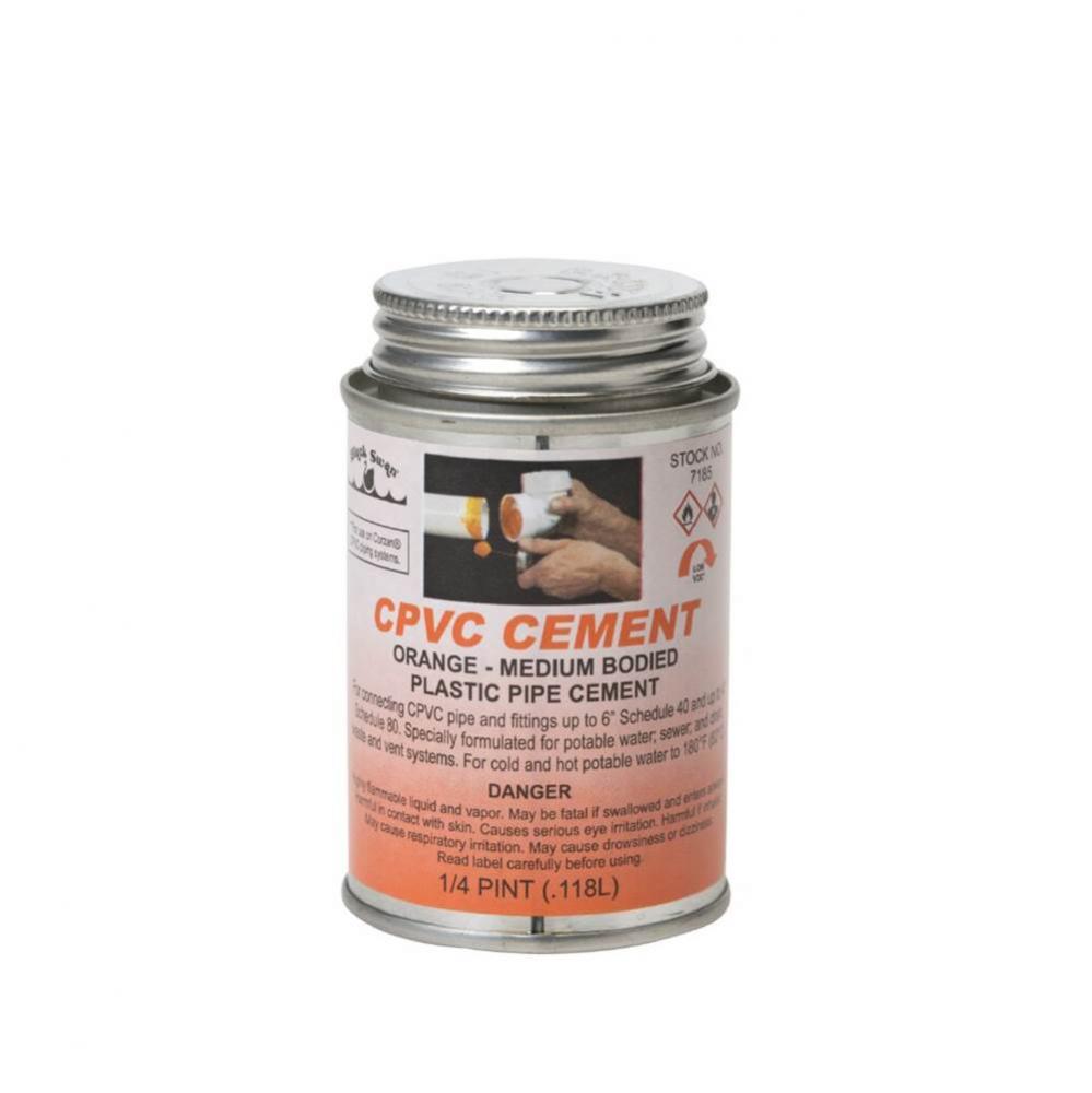 1/4 pint CPVC Cement (Orange) - Medium Bodied