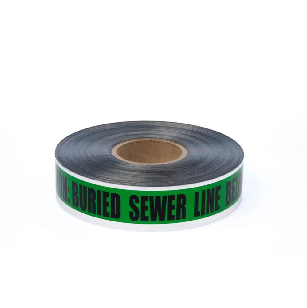 2&apos;&apos; x 1000&apos;&apos; Detectable Marking Tape - Green - Sewer Line