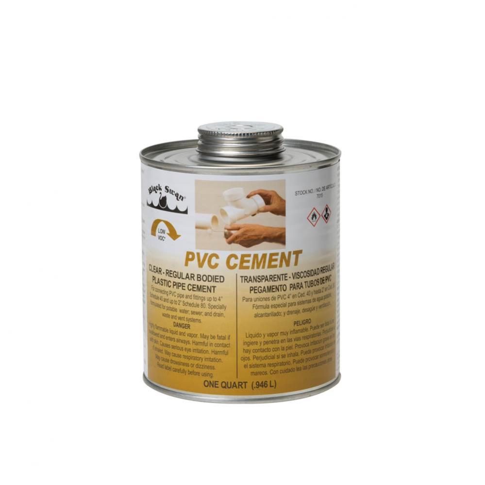 PVC Cement (Clear) - Regular Bodied - Quart