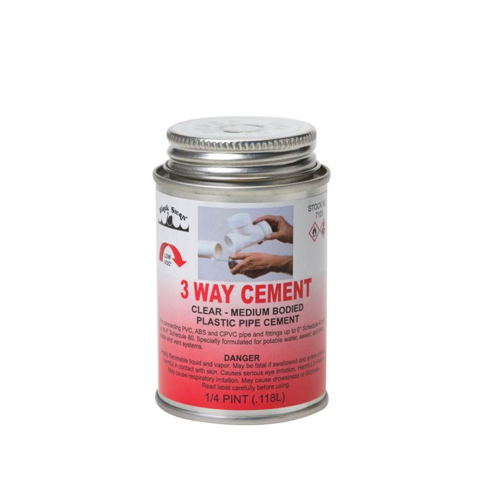 1/4 pint 3 Way Cement (Clear) - Medium Bodied