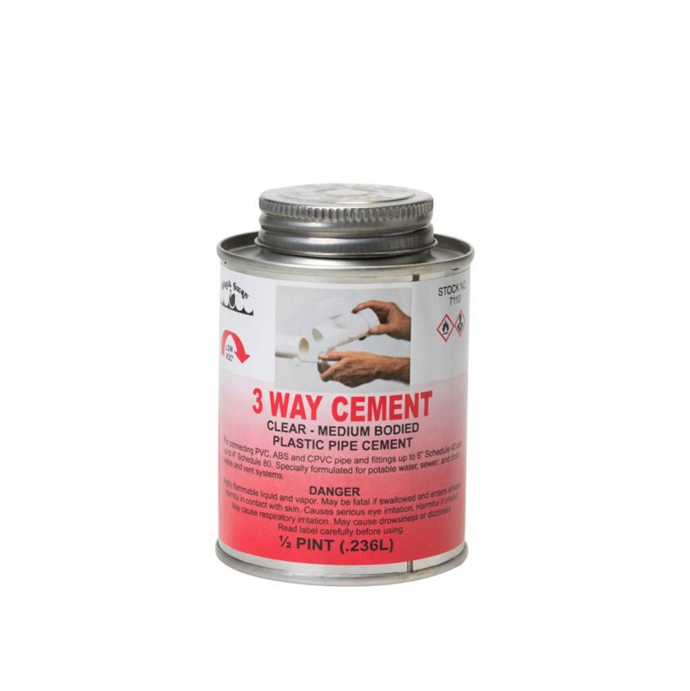 1/2 pint 3 Way Cement (Clear) - Medium Bodied