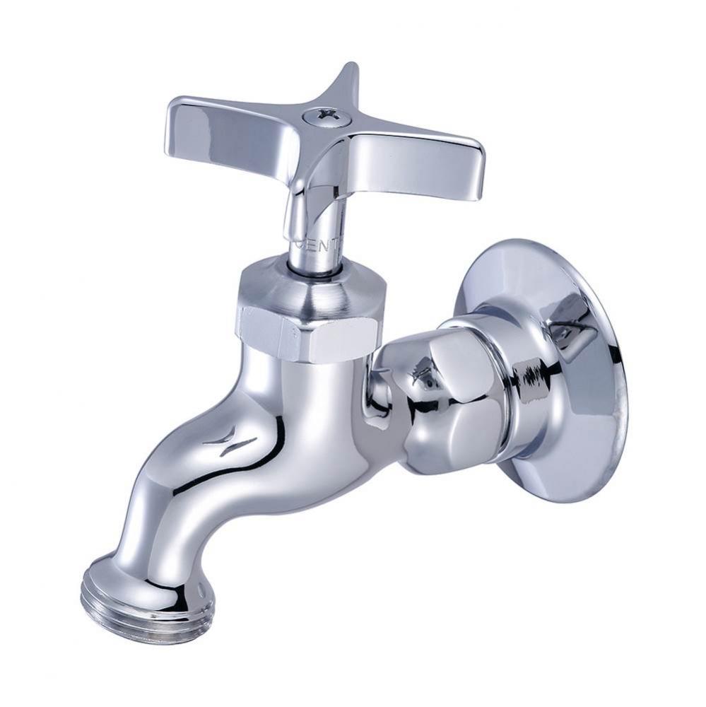 Sink Faucet-Wallmount 4-Arm Hdl Adj Flange Hose Thread Plain-Pc