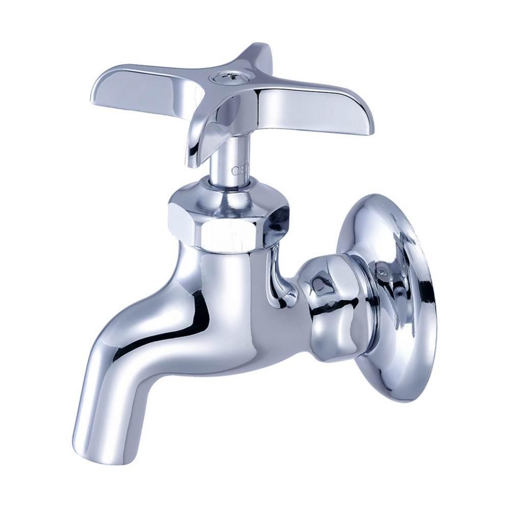 Sink Faucet-Wallmount 4-Arm Hdl Plain End Plain-Pc