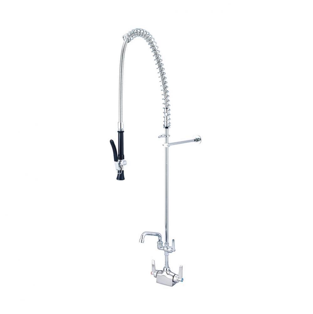 Pre-Rinse-1 Hole Lvr Hdl Add-On Faucet 6&apos;&apos; Tube Spt Ceramic Cart-Pc