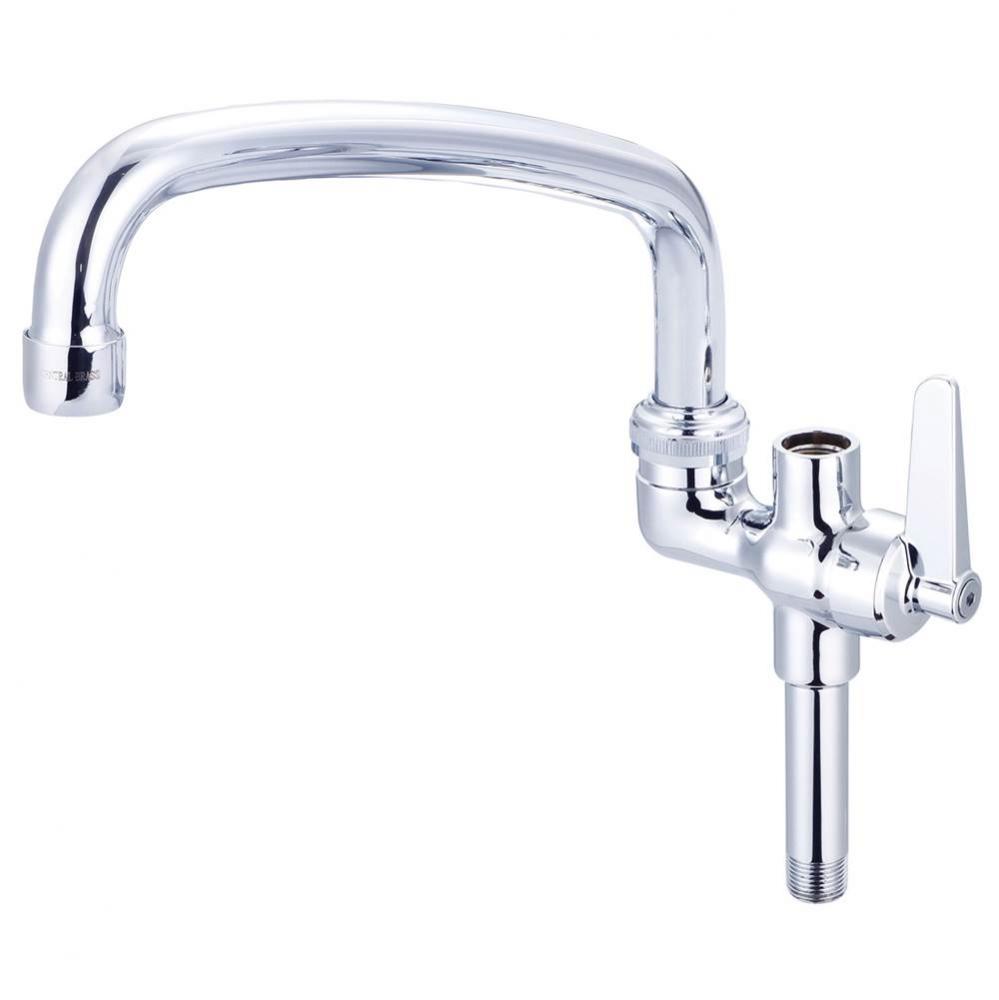 Pre-Rinse-Lvr Hdl 8&apos;&apos; Tube Spout Ceramic Cart Add-On Faucet-Pc