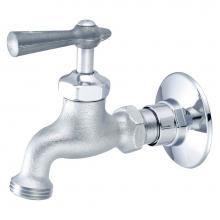 Central Brass 0006-H1/2C - Sink Faucet-Wallmount Lvr Hdl Adj Flange Hose Thread Cold-Rough Cp