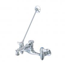Central Brass 0054-U-QI - Service Sink-7-7/8'' To 8-1/8'' Two Canopy Hdls Rigid Spt Integ Stops-Pc