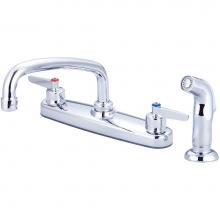 Central Brass 0149-LE1 - Kitchen-Shell Type Topmount 8'' Lvr Hdl 8'' Tube Spt W/Side Spray Assy-Pc
