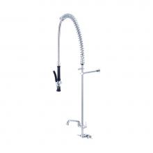 Central Brass 0184-LE60-AD0 - Pre-Rinse-Wallmount 4'' Lvr Hdl Add-On Faucet 6'' Tube Spt-Pc