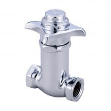 Central Brass 0331-V1/2 - Selfclose-Straight Stop 4-Arm Vandal Proof Hdl 1/2'' Inline-Pc